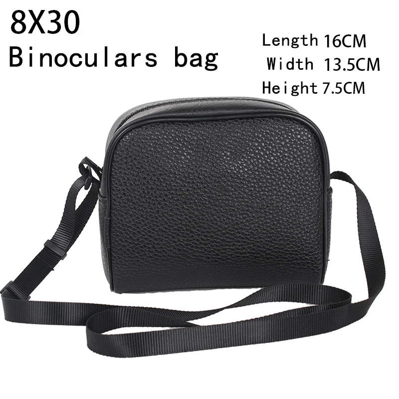 Funda impermeable de alta calidad para binoculares 8x30 para telescopio de 30mm, bolsa de cuero negro, funda para cámara portátil de 160mm x 135mm - imagen 5