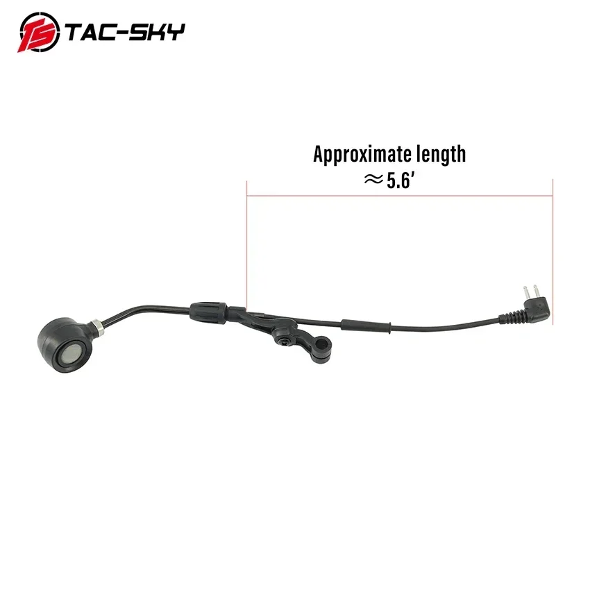 Accesorios para auriculares tácticos micrófono de pluma ajustable de 2 pines Compatible con auriculares de disparo de la serie Comta II III COMTA IV - imagen 3