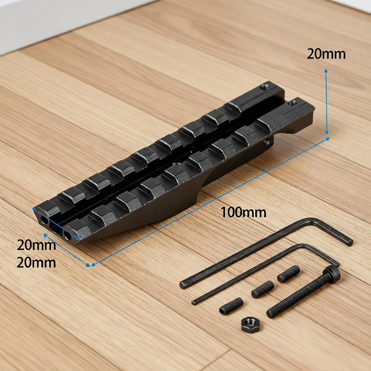 Soporte de mira trasera AK: accesorio táctico de montaje en riel Picatinny para adaptador serie AK para riel de 21 mm