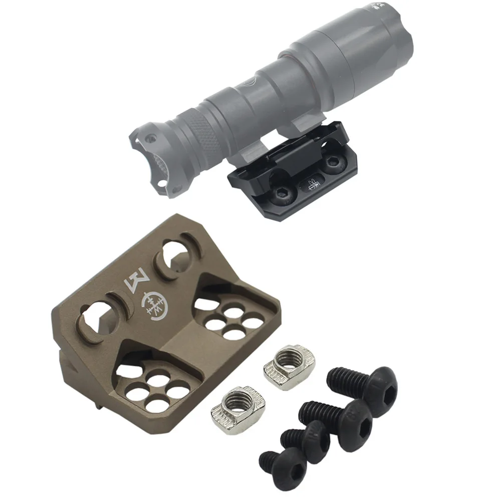 Soporte para linterna táctica, montaje compensado de Metal SF M300 M600, soporte de luz para Keymod m-lok