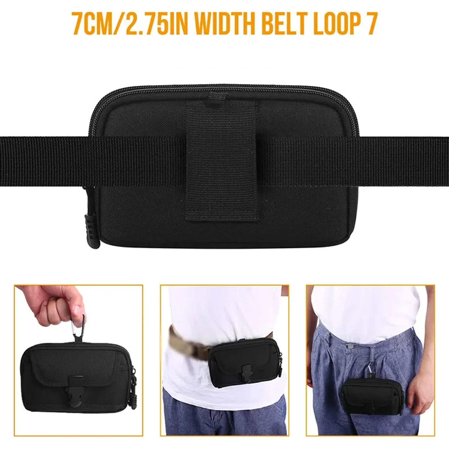 Bolsa táctica MOLLE para cinturón con bolsillo teléfono móvil - imagen 2