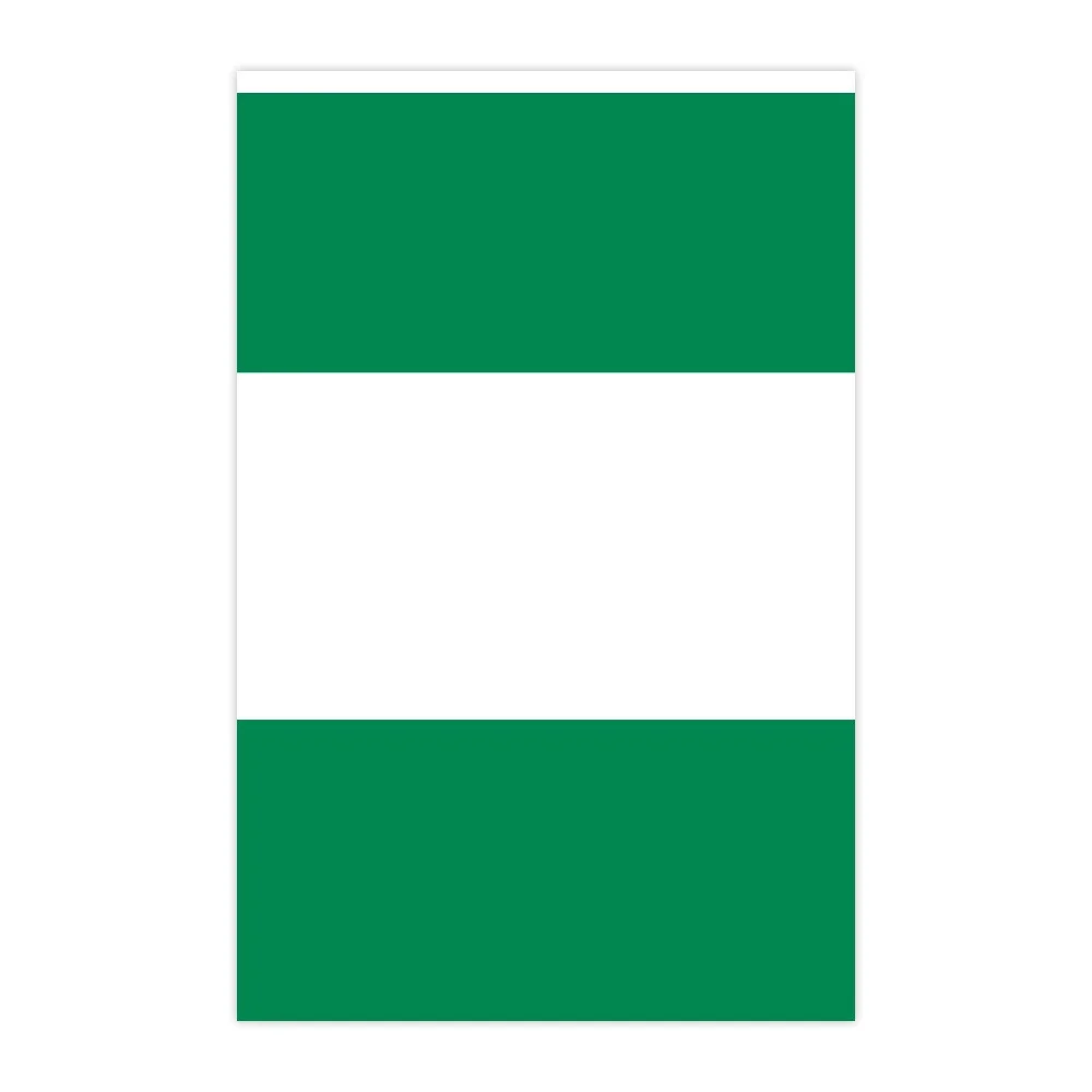 Banderines de la SKY BANDERA de Nigeria, 14x21cm, 20 unids/lote, banderas de hilo de Nigeria, banderín, pancarta, fiesta, vacaciones para decoración - imagen 2