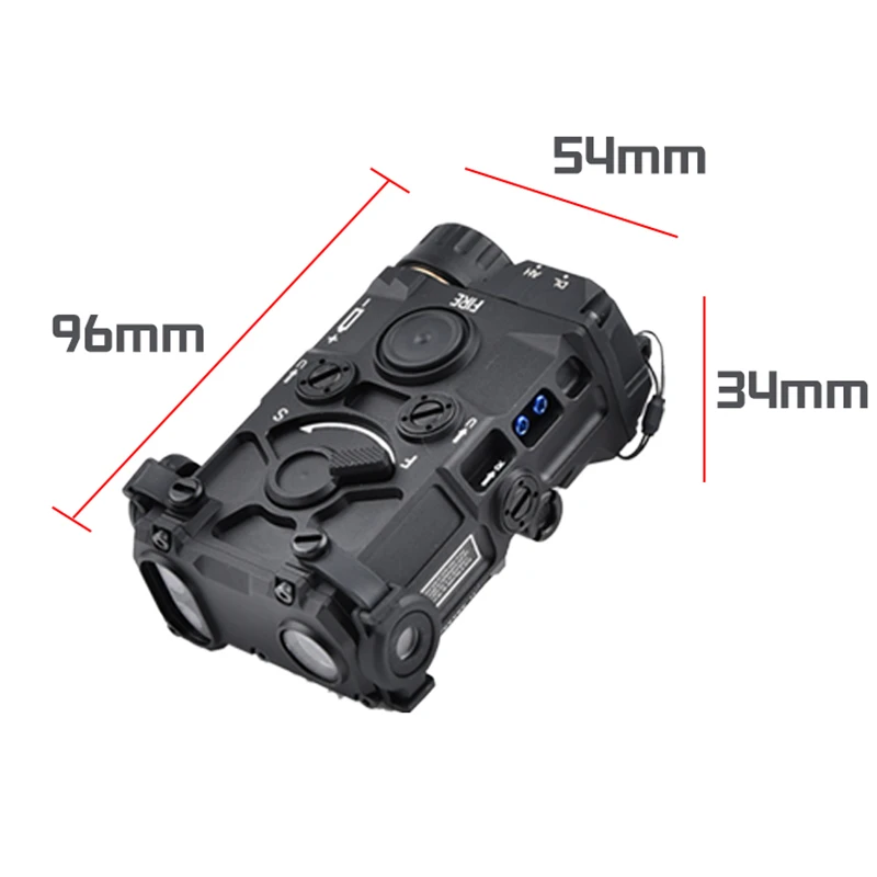WADSN EOTE táctico OGL aluminio IR indicador vista rojo verde azul punto luz blanca linterna estroboscópica arma de caza ajuste riel de 20mm - imagen 3