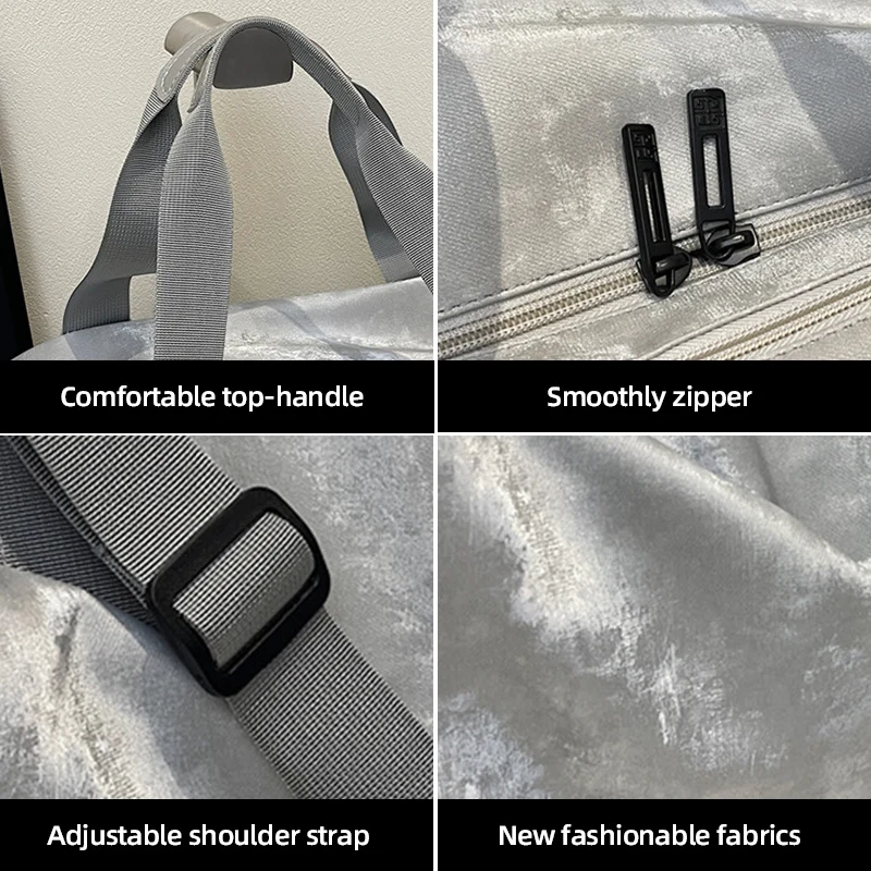 Bolsa de lona deportiva, bolsas de Yoga para gimnasio, húmedo y seco, con paquete de zapatos, para acampar al aire libre, senderismo, escalada, equipaje de mano para natación - imagen 5