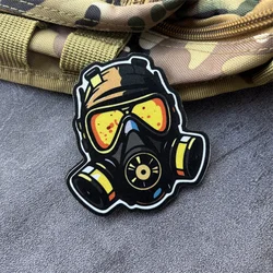 Parche táctico máscara militar gancho y bucle para mochila