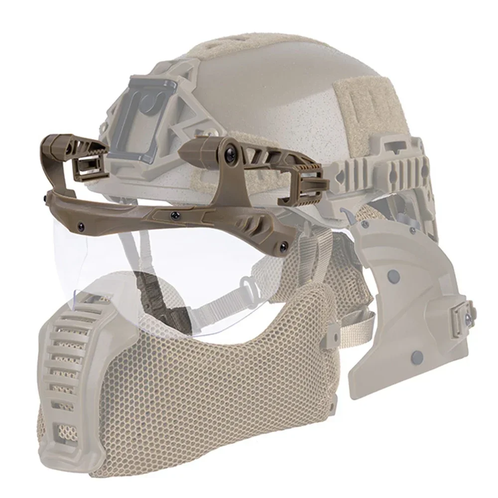 Gafas tácticas para casco con guía RÁPIDA, guía para casco AF RÁPIDO desmontable de 90 grados, gafas protectoras antivaho y antidisturbios OP CS - imagen 4