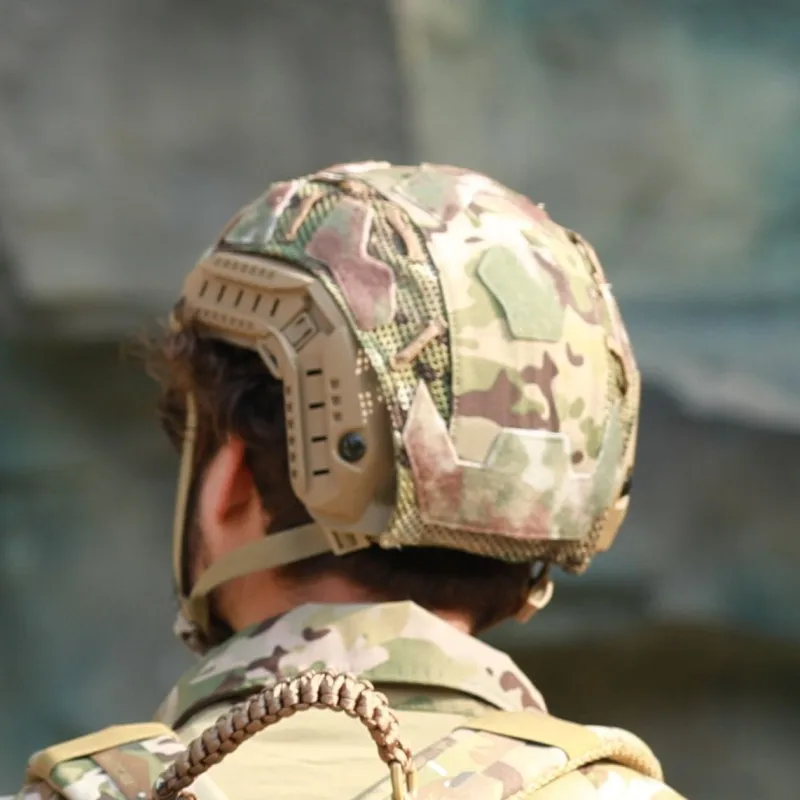 Cp táctico Mich casco a base de agua tela cordón elástico malla CS cubierta de camuflaje - imagen 3