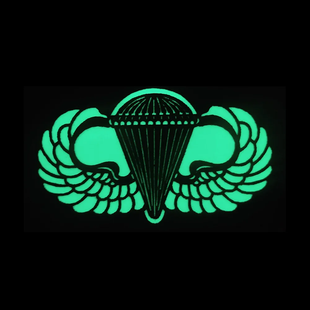 Insignia de identificación nocturna IR, insignia de paracaidista aerotransportado, pegatina mágica que brilla en la oscuridad, brazalete PJ TACP MP CCT, parche reflectante - imagen 5