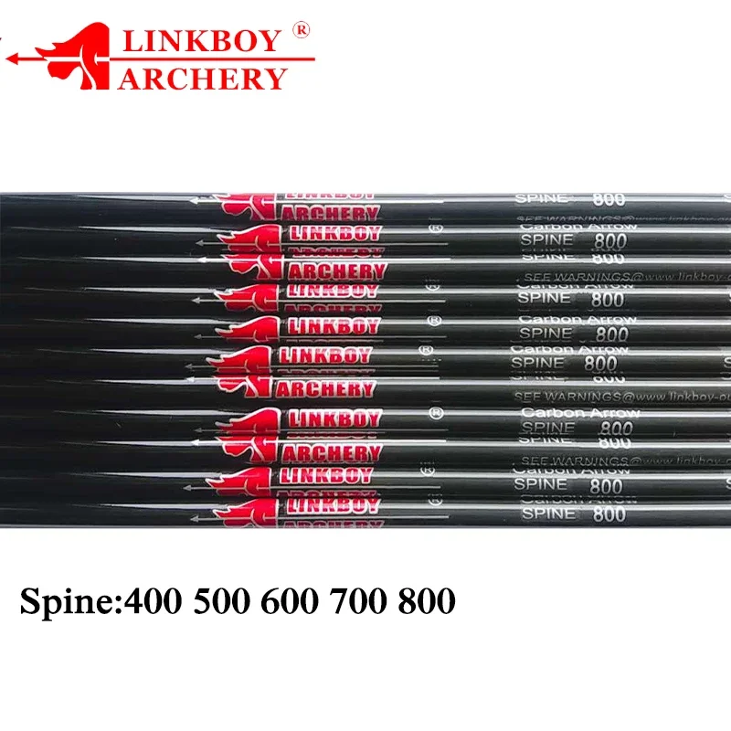 Tiro con arco ID4.2mm Flecha de carbono puro Sp350-1200 3 "Pluma de pavo Pin Nocks 80gr Puntas Arco recurvo caza 12 Uds - imagen 3