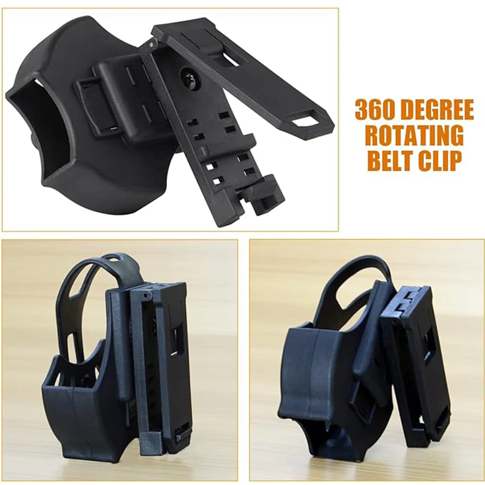 Bolsa táctica para esposas con 360 °   Clip giratorio, polímero duradero para cinturón/sistema MOLLE, cierre a presión seguro - imagen 5