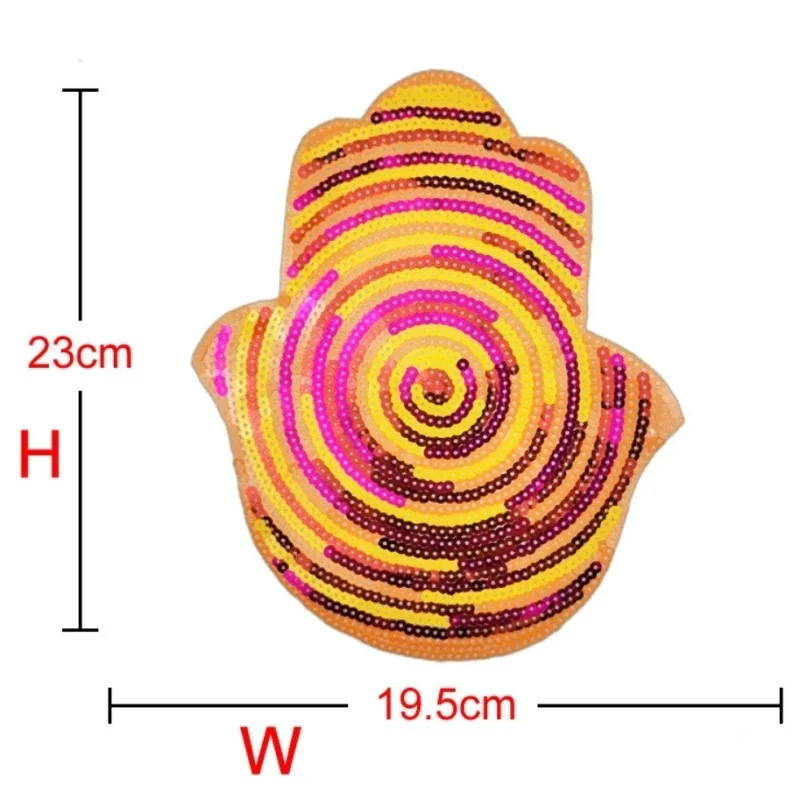 Parches y apliques de lentejuelas para ojos y palmas, parches bordados de cuentas para ropa, pegatinas de chaqueta vaquera, insignia DIY, Parche de planchado - imagen 4