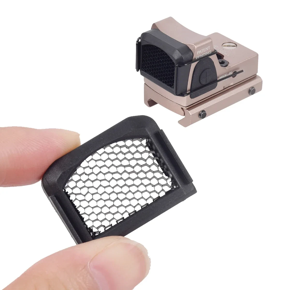 Lente protectora RM Killflash, cubierta protectora de malla metálica de panal, tapa de mira para accesorios de mira de punto rojo RM - imagen 2