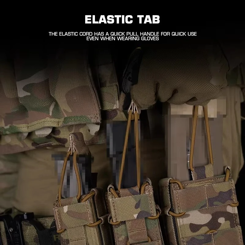 Clip de soporte magnético elástico de montaje MOLLE de extracción rápida, bolsa magnética de 9mm para cinturón portador de placa - imagen 4