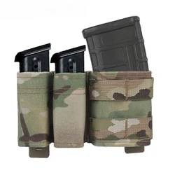 Bolsa táctica Mag de 5,56 + 9mm + 9mm, bolsa para revistas KYWI, inserto de cuña Shorty MOLLE M4 G17 AR15, chaleco Airsoft con Clip Maclice