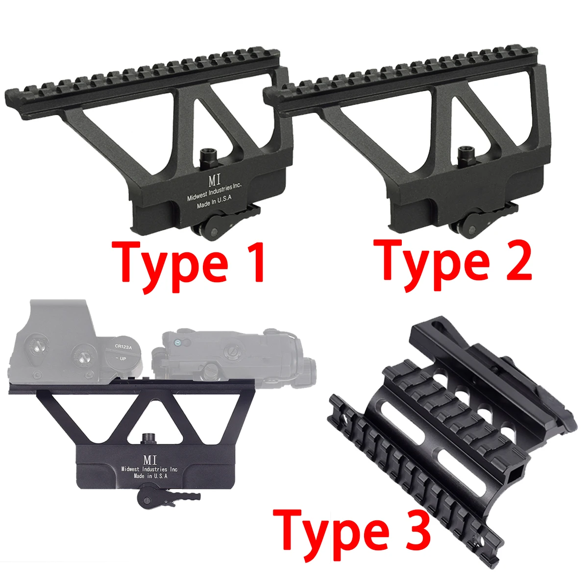 PEQ 15 armas de luz 551 558 holográfica punto rojo mira óptica montaje lateral riel de 20mm para AR15 AK 47 74 accesorios de caza - imagen 2