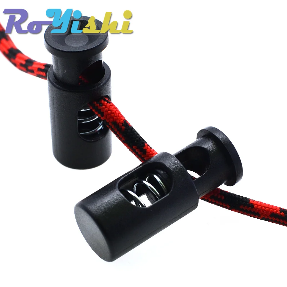 10 unids/pack tapón de bloqueo de cable de plástico cilindro barril Clip de palanca para accesorios de ropa - imagen 5