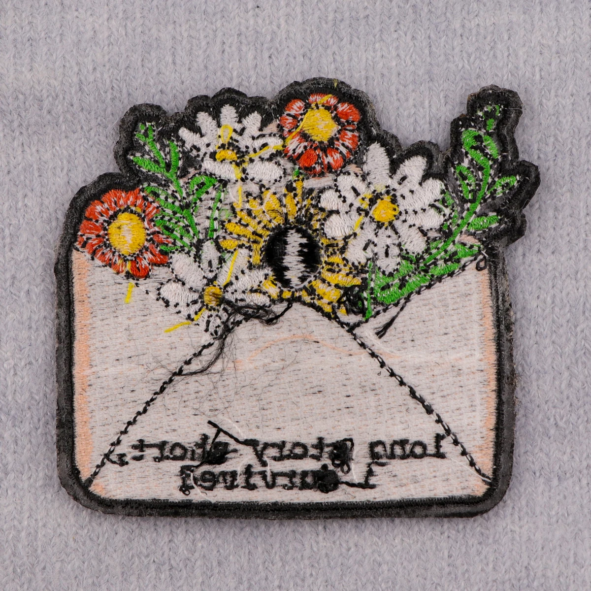 Sobre de flores, parche para planchar, parche para ropa, parche bordado de cantante, accesorios de ropa, pegatinas de costura - imagen 3