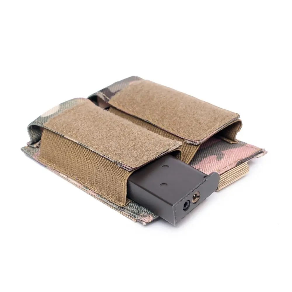 Molle-riñonera EDC doble Triple de 9MM, bolsa para revistas, soporte para linterna de caza, Airsoft Mag, chaleco - imagen 5