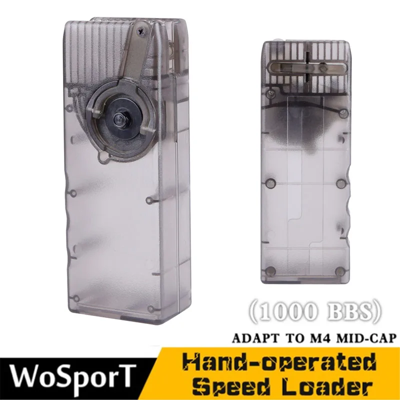 Paintball M4 BB cargador de velocidad 1000a manivela caja rápida para juegos de guerra caza portabalas tiro