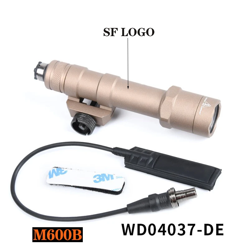 Airsoft Surefir M600 M600B arma luz linterna táctica caza Rifle explorador linterna LED para montaje en riel Picatinny de 20mm - imagen 4