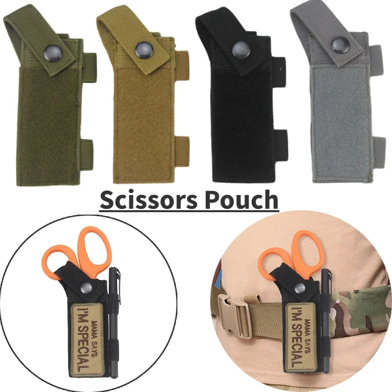Bolsa para tijeras Molle, soporte para herramientas EDC, linterna, funda para cuchillo, deportes al aire libre, senderismo, accesorios de caza, riñonera para tijera - imagen 5