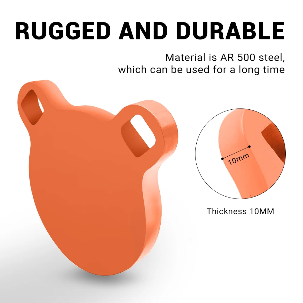 Soporte de objetivo de acero AR500, Kit de soporte de objetivo colgante de 3/4 pulgadas para pistola Airsoft, Rifle, tirachinas, objetivo de tiro con dos perchas - imagen 5