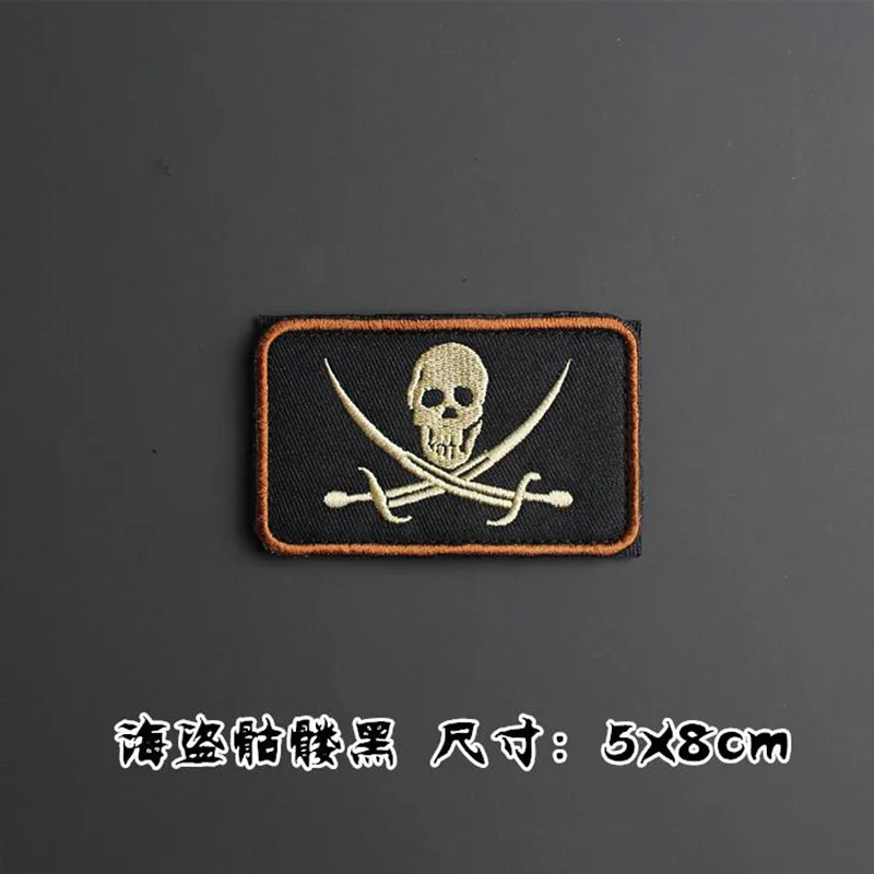 American Seal Skull 3D casco bordado Bagdes mochila pegatina brazalete táctico ojo calavera gancho y bucle parches para ropa - imagen 5