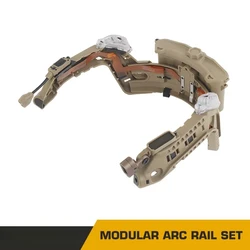 Juego de rieles de arco Modular táctico con luces LED rojas/blancas/Ir, caja de batería, equipo para casco Airsoft rápido para caza