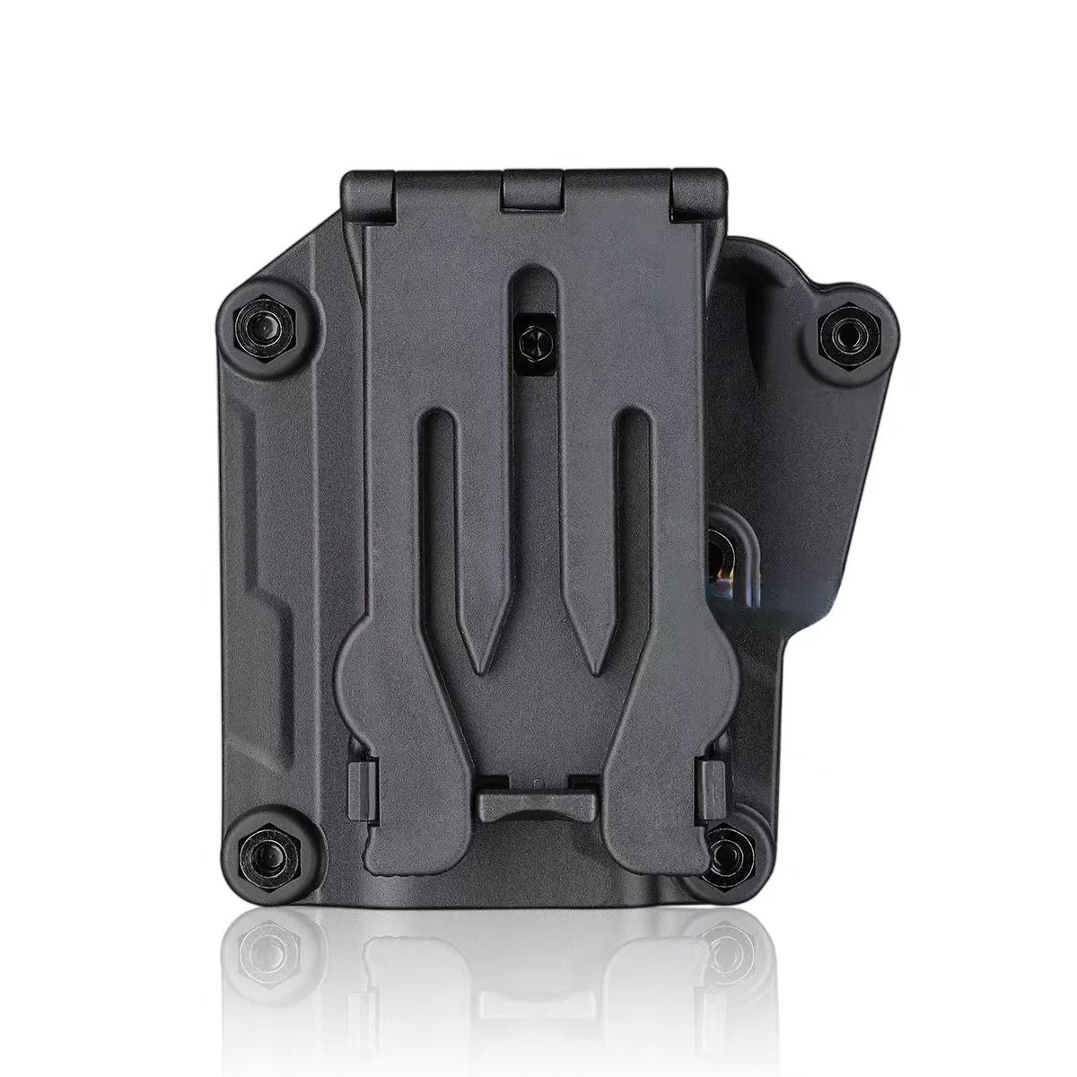 Funda Universal transparente de extracción rápida Mega-Fit para G19 SW Clip de cinturón abierto universal negro - imagen 4