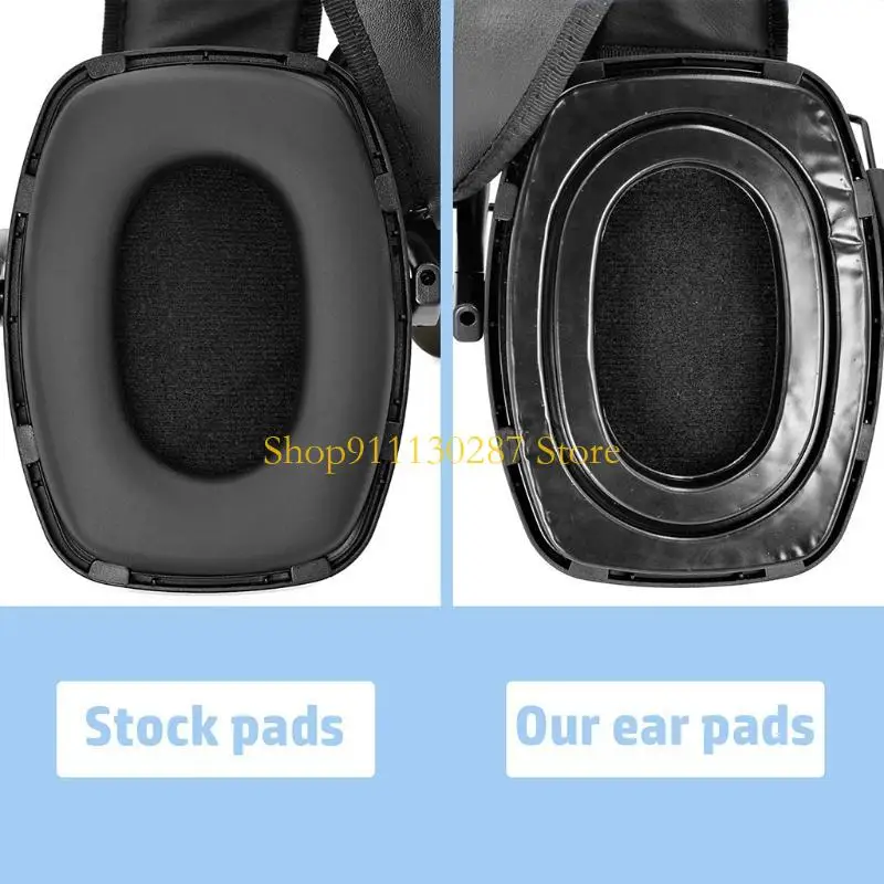 Almohadillas cuero repuesto J1HC para auriculares Leight By Honeywell Impact C - imagen 4