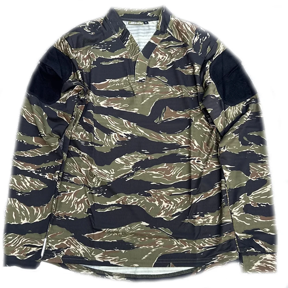 Camiseta de manga larga con estampado de tigre Tabby de jungla táctica de secado rápido para caza al aire libre, Top táctico famoso en Internet - imagen 5