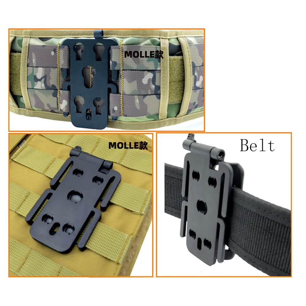 VULPO-placa de fijación táctica molle, plataforma adaptadora Molle para fijar bolsa Molle Mag, mochila Molle - imagen 5