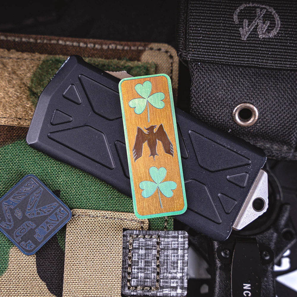 Parche de mamá de aleación de titanio Shamrock Hawk, insignia táctica, tiras largas para ropa, bolsa, chaleco, decoración - imagen 3