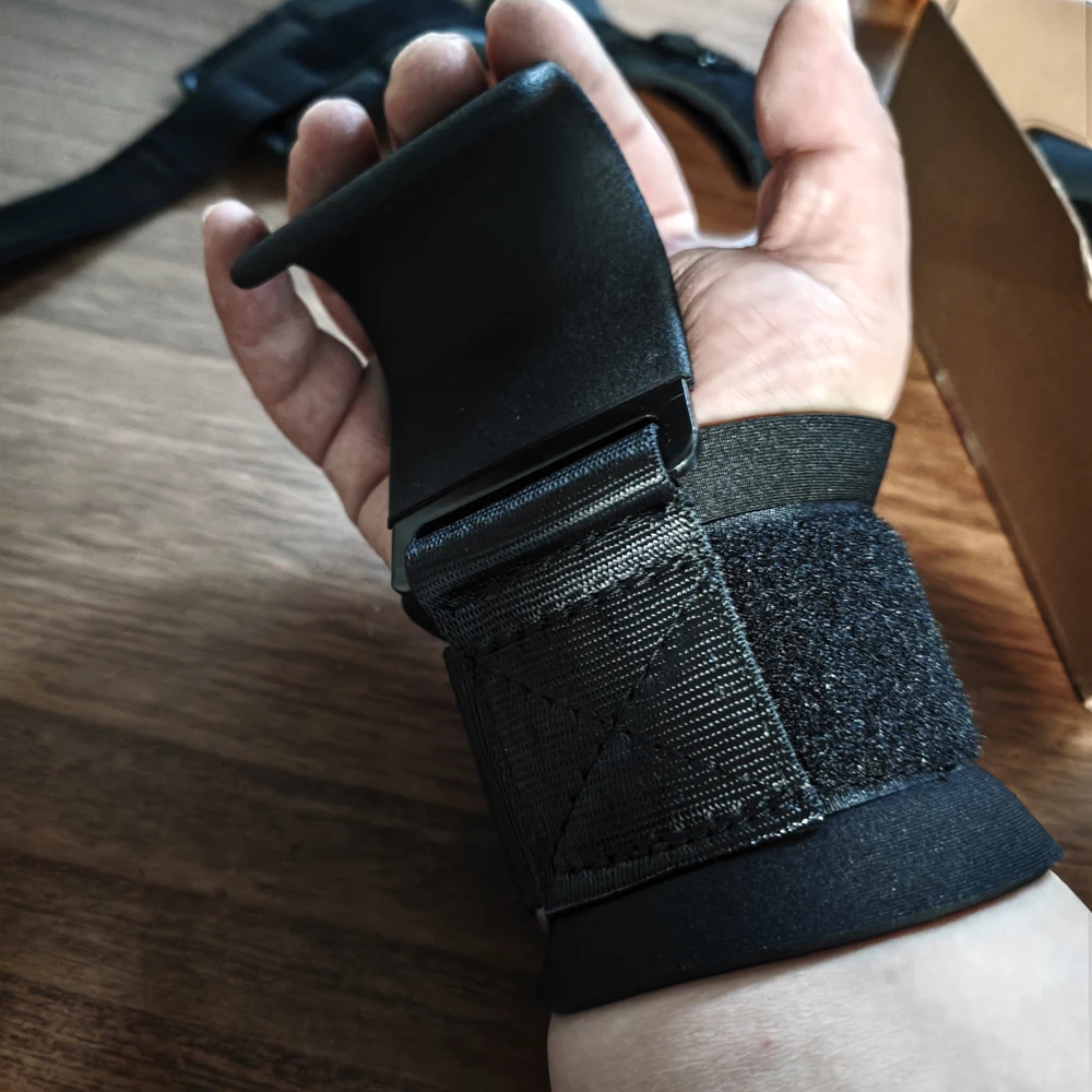 Nuevos ganchos de levantamiento de pesas, gancho de levantamiento, barra de mano, correas de muñeca para Fitness, dominadas de alta resistencia, empuñaduras de levantamiento de energía, gancho de entrenamiento acolchado - imagen 4