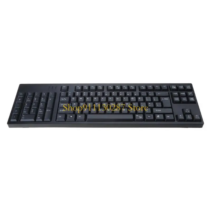 J1HC Teclado QWERTY cable para zurdos con teclado numérico integrado Puertos USB Silencioso - imagen 3