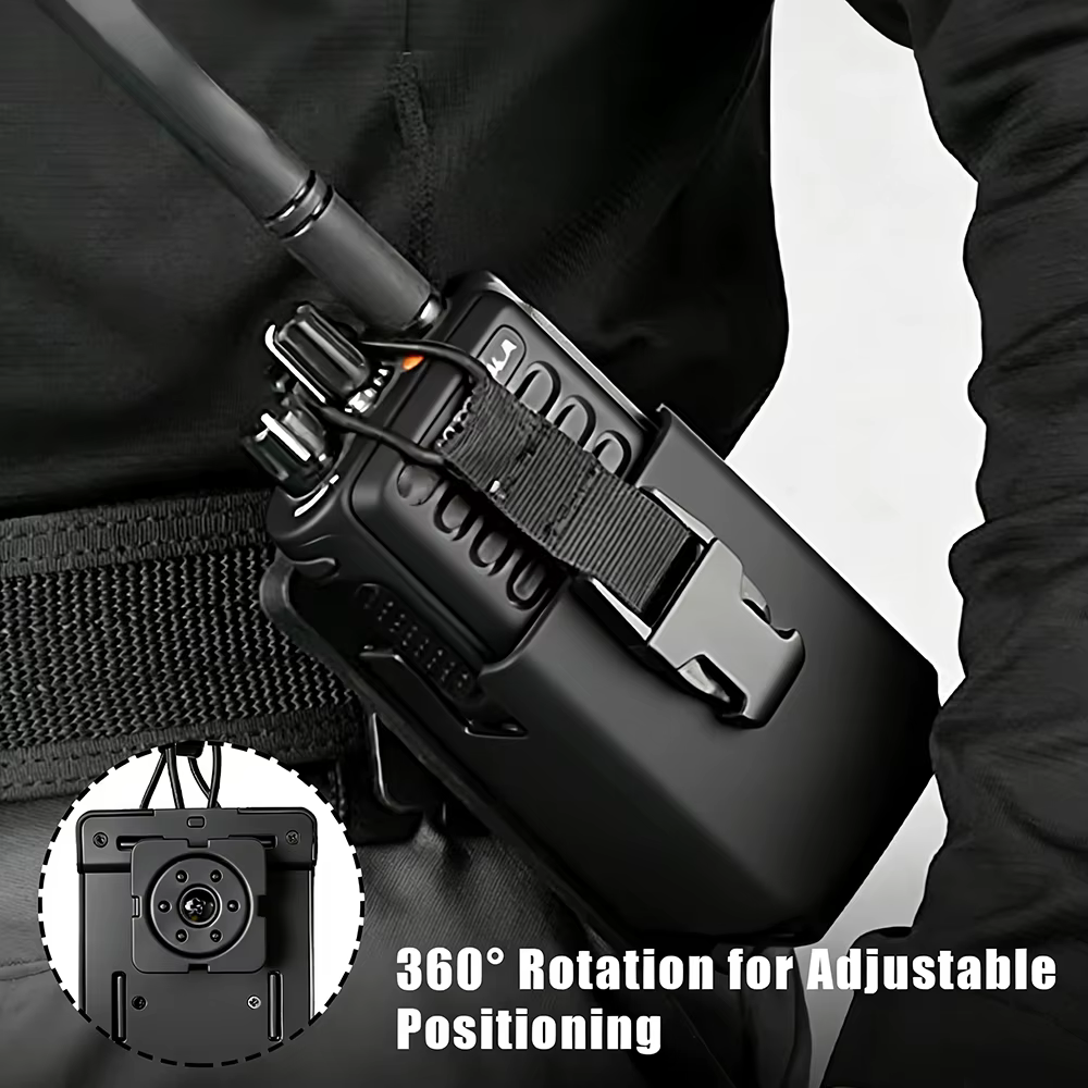Funda táctica walkie-talkie liberación rápida con clip cinturón - imagen 3