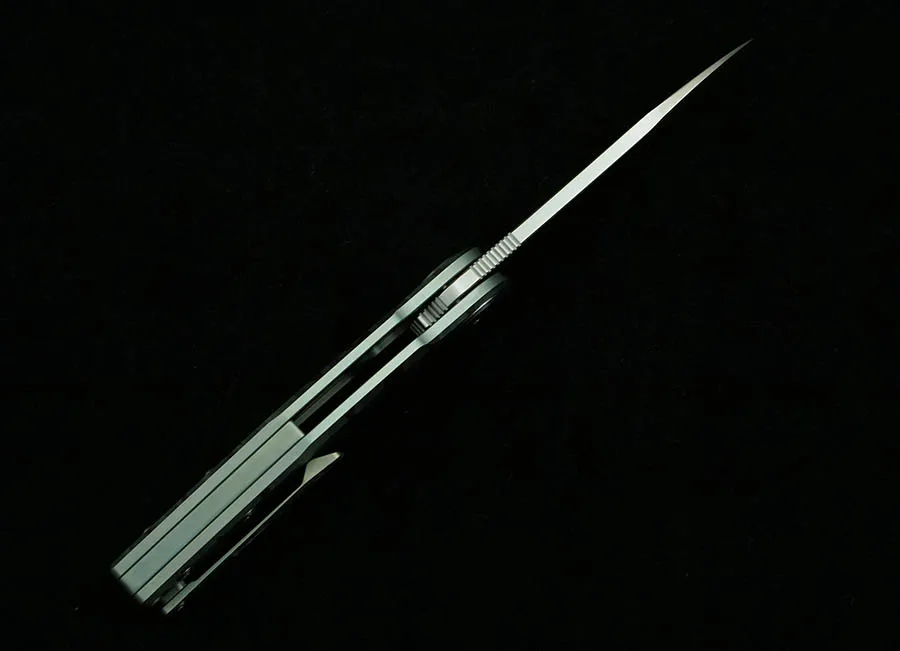 Navaja plegable M390 titanio – Cuchillo EDC táctico supervivencia - imagen 4