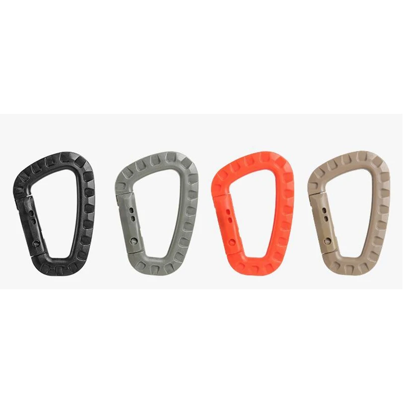 Hebilla de mochila táctica de 1/10 piezas, hebilla de escalada rápida, gancho de plástico, llavero en forma de D, equipo de Camping al aire libre - imagen 5