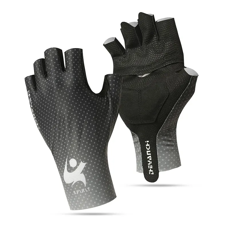 Guantes de Ciclismo de medio dedo para hombre y mujer, manoplas antideslizantes transpirables para Fitness, bicicleta, motocicleta, MTB y pesca, primavera y verano - imagen 2