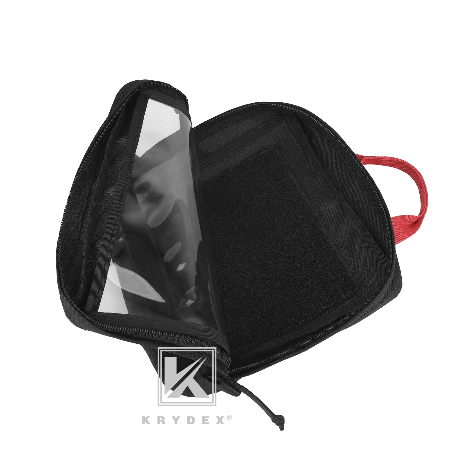 Krydex-Bolsa de almacenamiento para mochila táctica D3, bolso médico de primeros auxilios familiar, transparente, grande, con gancho y bucle - imagen 3