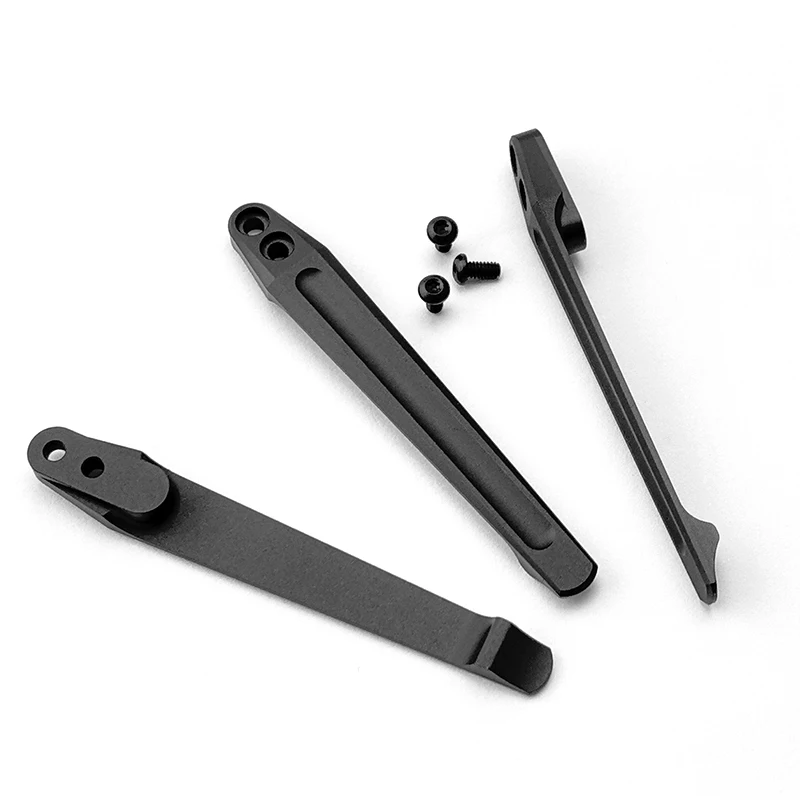 Abrazadera trasera con Clip de bolsillo de transporte profundo de aleación de titanio, accesorios para cuchillos plegables HD XM18, XM24, 1 unidad - imagen 5