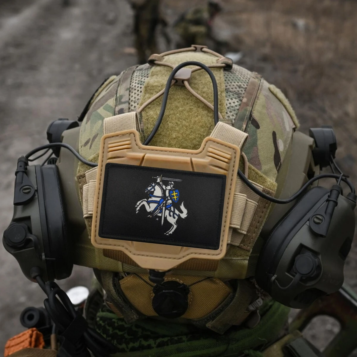 Parche de caballero cruzado lituano, insignia de moral impresa, parches militares tácticos de gancho y bucle para ropa, brazalete, pegatinas para mochila - imagen 4