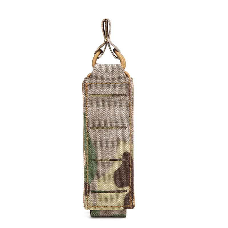 Portacargador MOLLE de nylon cortado con láser táctico para linterna