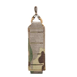 Portacargador MOLLE de nylon cortado con láser táctico para linterna