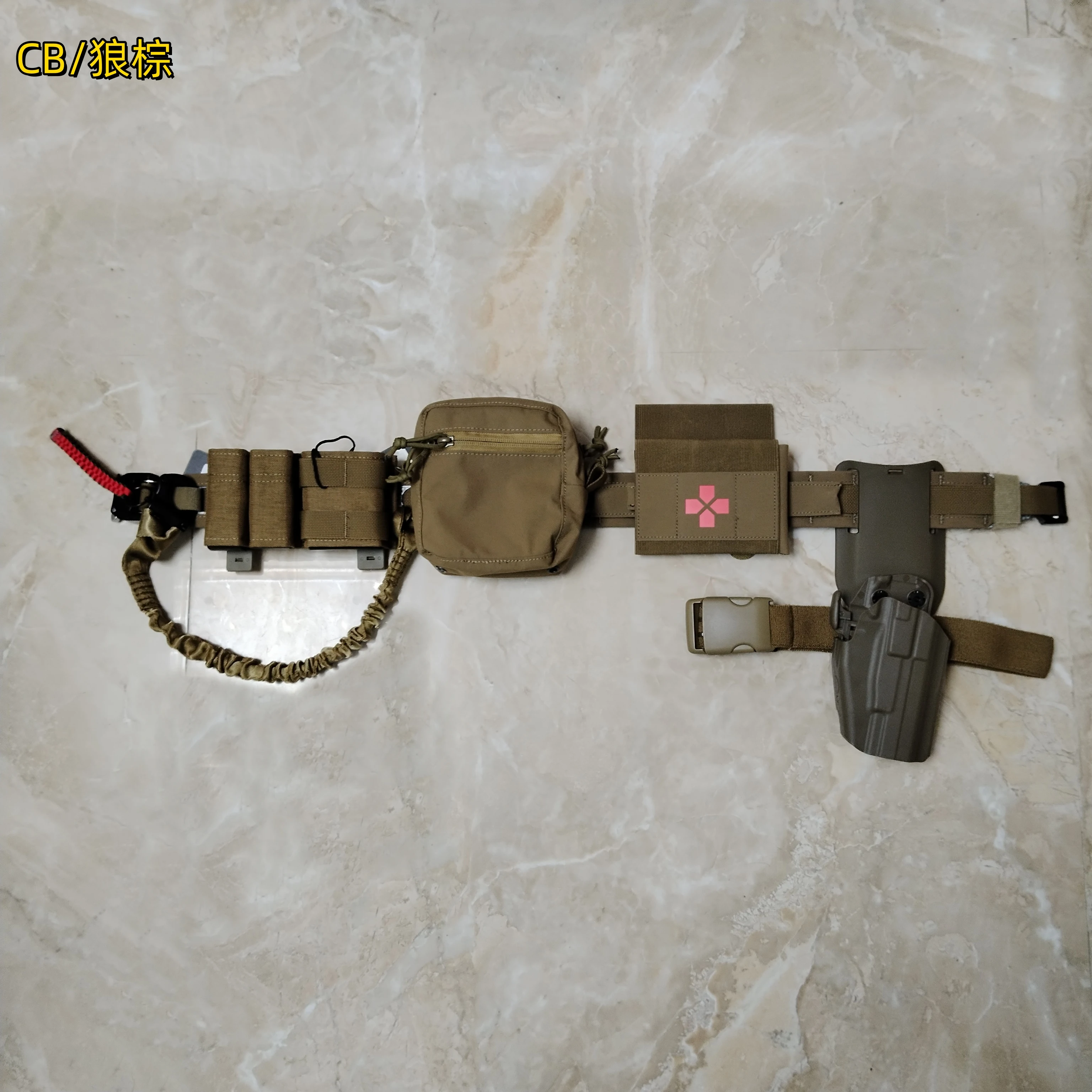 Juego de cinturón militar táctico con funda Universal para mano derecha, Kit médico rápido, bolsa pequeña para artículos diversos, bolsa Triple Mag y Rop para pistola - imagen 5