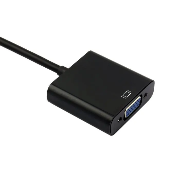 CY-fuente HDTV de Color negro a VGA, Cable de salida hembra con Micro y Mini adaptador para proyector, Monitor, PC, portátil - imagen 5