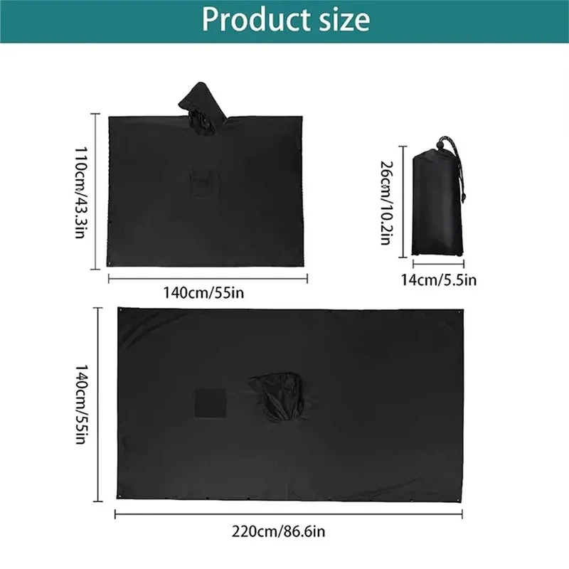 Chubasquero de ciclismo al aire libre para hombre y mujer, chaqueta impermeable para motocicleta, Camping y senderismo, 3 en 1 tienda de campaña, dosel - imagen 5