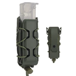 Bolsa táctica para revista individual rápida de 9mm, funda para pistola Mag con Clip Molle, soporte Fastmag de liberación rápida para caza