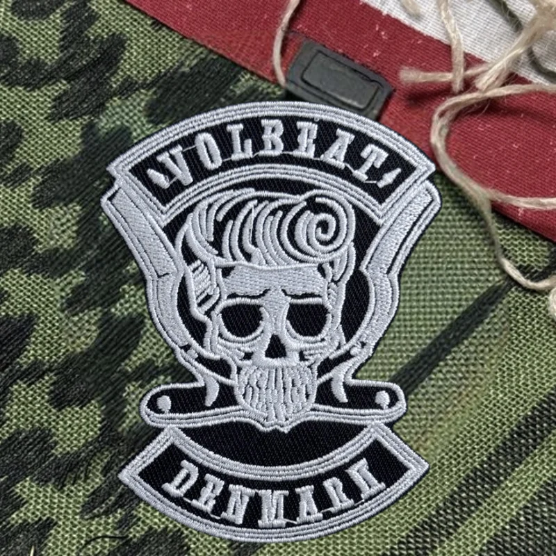 Parche bordado de calavera para chaleco táctico, sombreros con gancho y bucle, insignia de moral, mochila, pegatinas decorativas, parches para brazalete para ropa - imagen 2