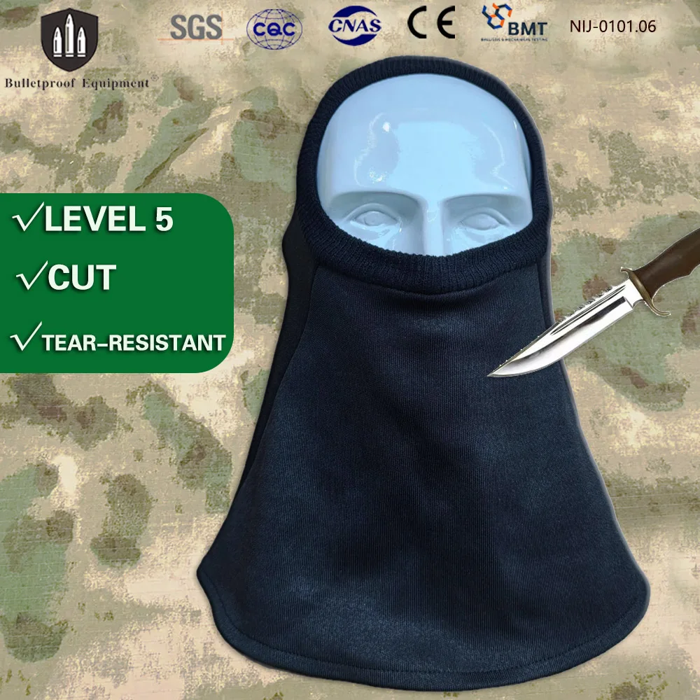 Campana pasamontañas resistente a cortes de nivel 5, máscara facial a prueba de cortes para protección de cuello y cabeza, equipo de seguridad de Oriente Medio